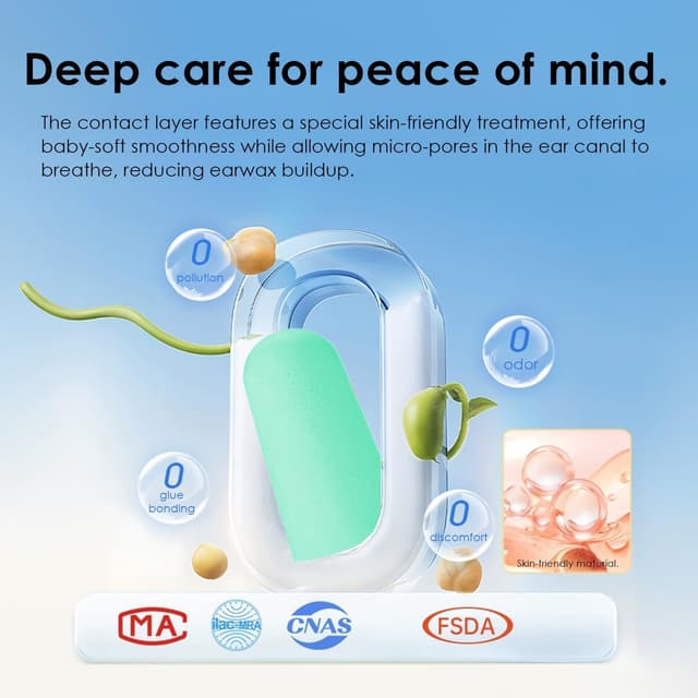 Detalle de VeoryFly 200 Pairs Foam Ear Plugs (38dB SNR) with Travel Case