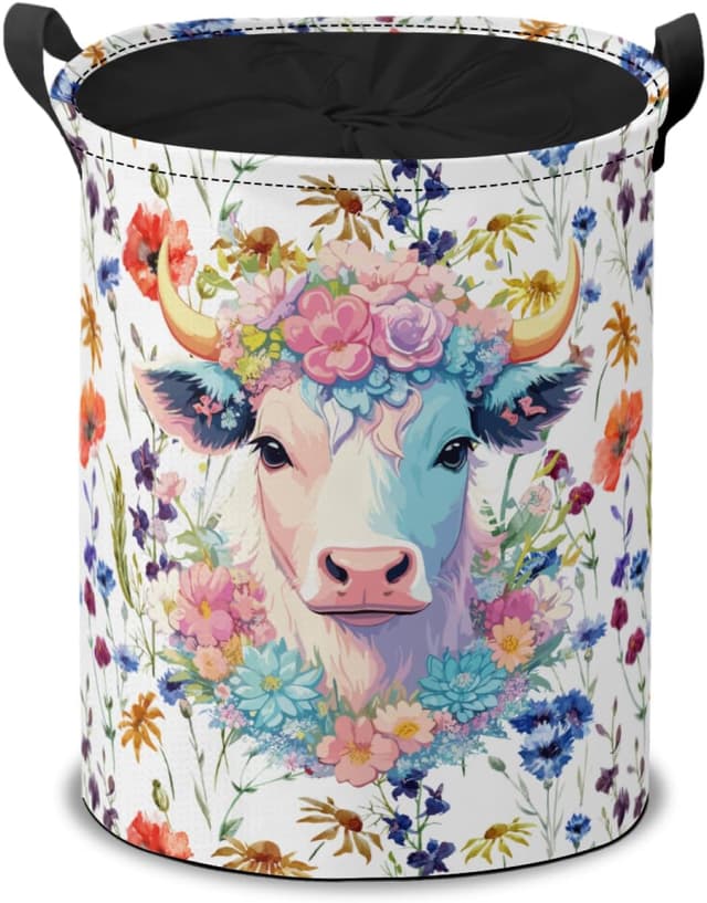 Thumbnail 6 de Drawstring Laundry Basket Rainbow Pattern 40L