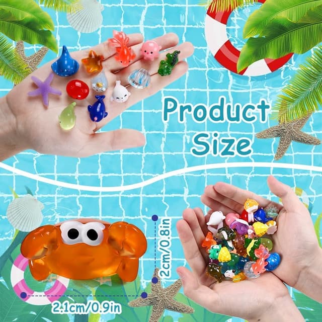 Thumbnail 1 de JOLCEEY 36pcs Mini Sea Animals resin set