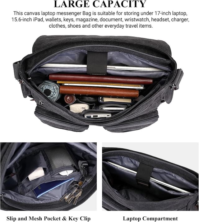 Thumbnail 4 de WITZMAN Sac messager toile 17 pouces