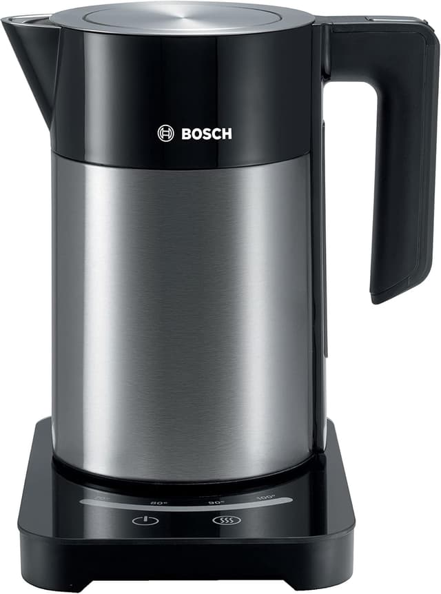 Detalle de Bosch Sky TWK7203GB cordless kettle with 7 variable temperature settings and KeepWarm