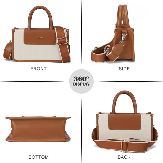 Detalle de Gladdon Handtashen Tote Bag: kleine Shopper-Umhängetasche mit verstellbarem, abnehmbarem Riemen