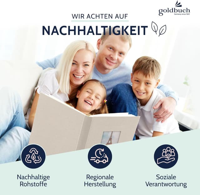 Detalle 2 de goldbuch Bella Vista 27 723 Fotoalbum mit Bildausschnitt (30 x 31 cm, Sandgrau) – 60 weiße Seiten