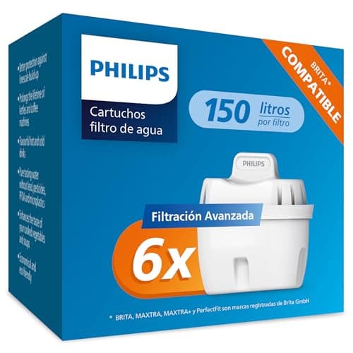 Imagen de Philips Water Cartuchos filtrantes pack 6, compatible Brita 💧 en OfertitasTOP