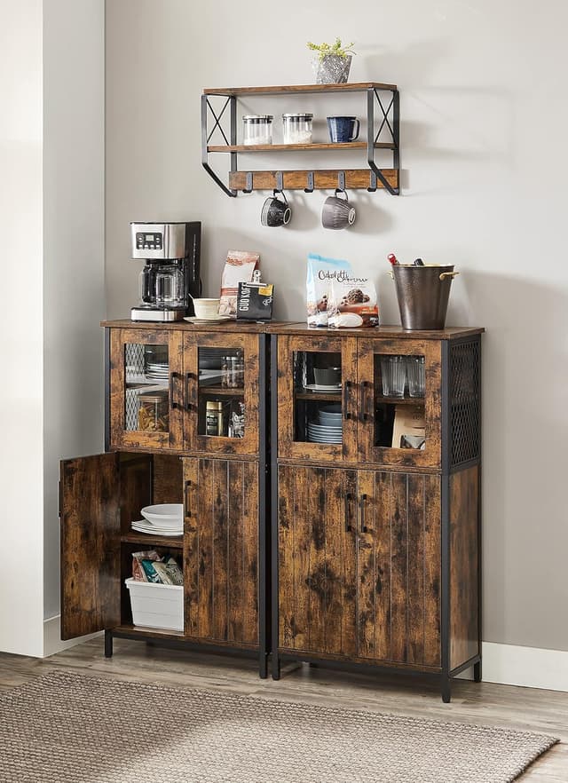 Thumbnail 6 de VASAGLE Armario de Almacenaje Industrial 🛠️ Marrón y Negro