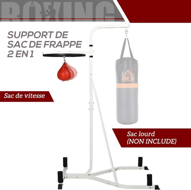 Thumbnail 2 de HOMCOM Support 2 en 1 frappe