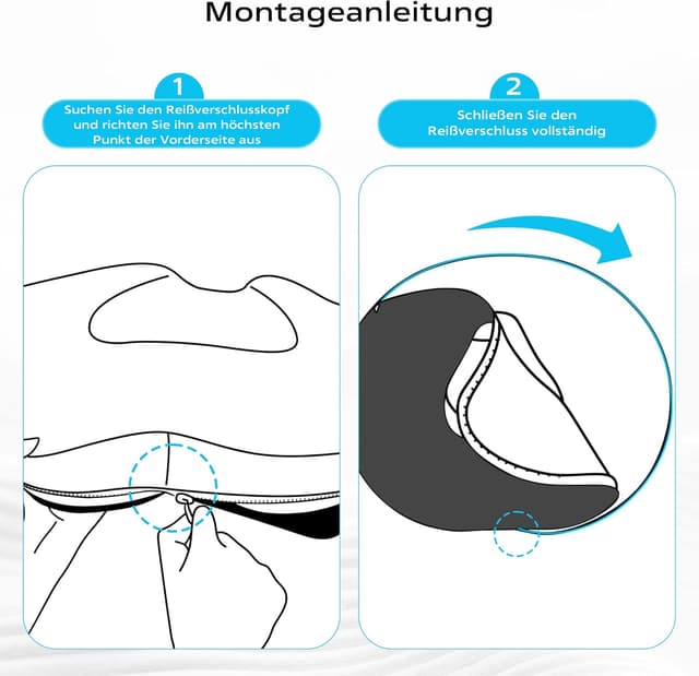 Thumbnail 6 de HELILBSRIAIN Donut-Kissen für Steißbein-Entlastung mit Memory Foam (ergonomisches Sitzkissen)