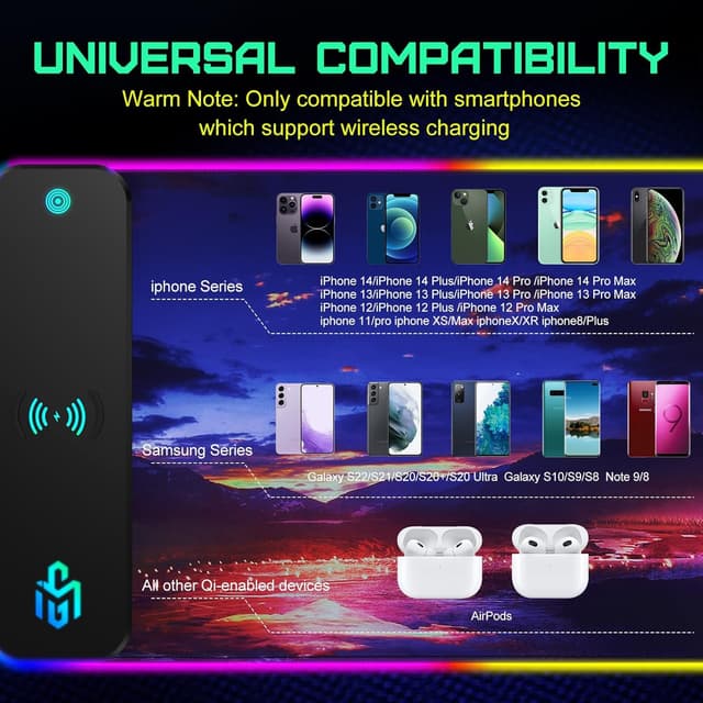 Thumbnail 5 de GIM Wireless Charging RGB Mouse Pad