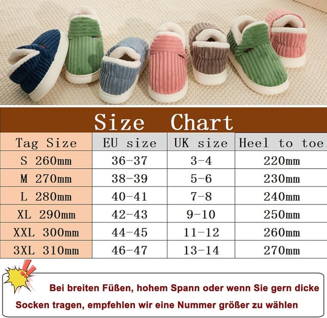 Detalle de Misolin Hausschuhe Damen Winter Pantoffeln