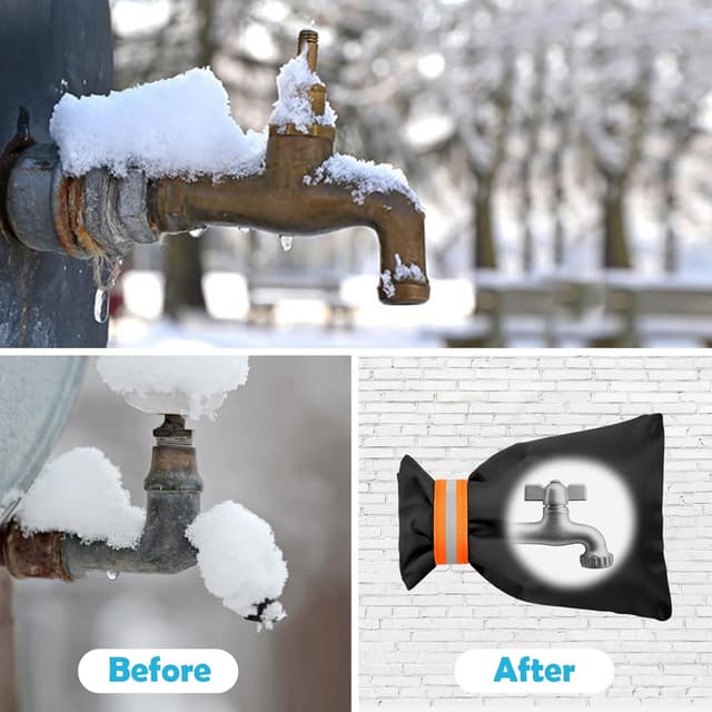 Thumbnail 6 de Vicloon Outside Tap Covers 4pc Large Insulated Weatherproof Jacket