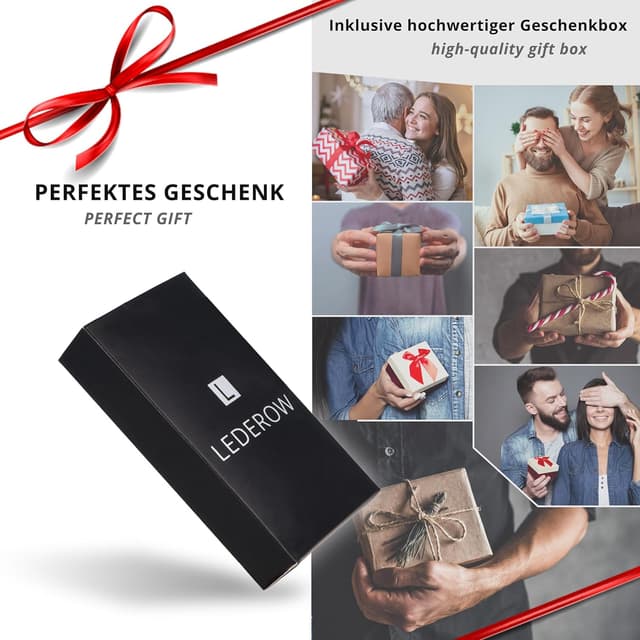 Thumbnail 6 de LEDEROW Mini Schlüsseltasche aus echtem Leder – kleines Schlüsseletui für Motorrad- und Hausschlüssel