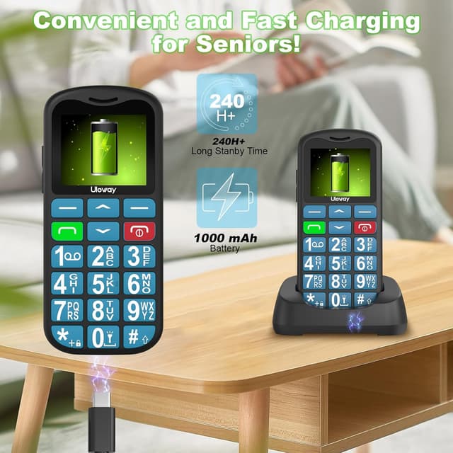 Thumbnail 4 de USHINING 4G Senior Mobile Phone with SOS Button