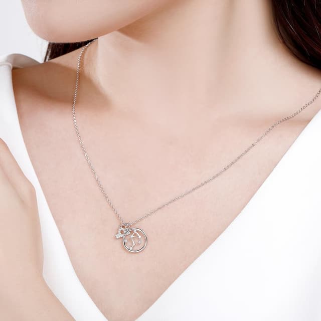 Detalle 2 de Qings Horoscope Pendant Libra CZ Necklace
