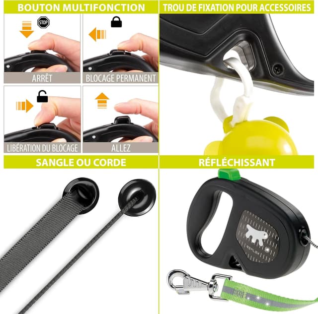 Detalle 2 de Ferplast Flippy Reflex laisse enrouleur 4,5 m