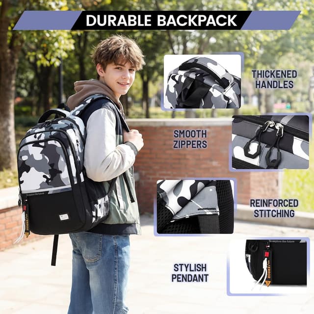 Detalle de Amythe Zaino scuola media e superiore per ragazzi, 16 pollici, nero