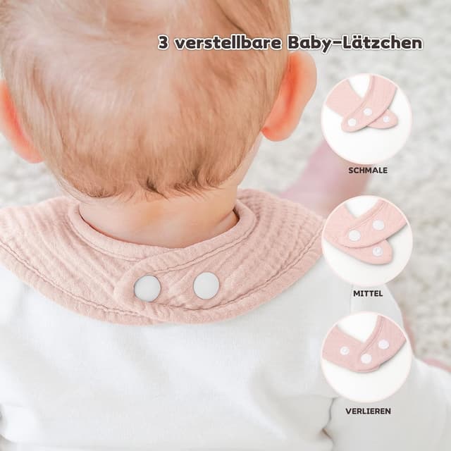 Detalle 2 de Susurration Baby Sabberlätzchen 6er Pack