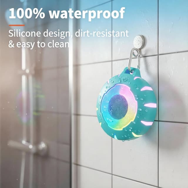 Detalle 2 de HEYSONG Waterproof Bluetooth Speaker 5W