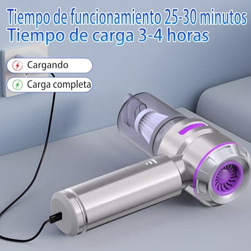 Detalle de Higoom Aspirador de mano inalámbrico 4 en 1 con succión 22.000 Pa y soplador