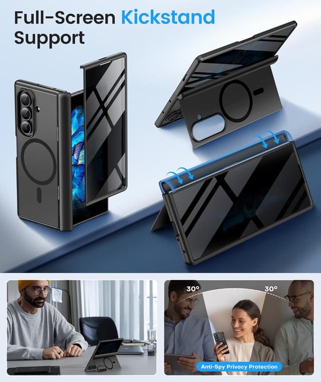 Detalle 2 de BERFY Z Fold 7 Case with Privacy Screen Protector