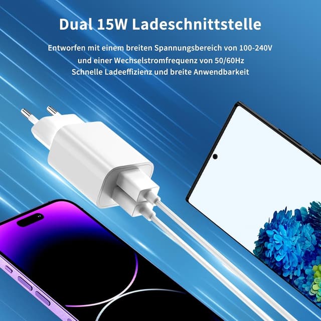 Detalle de 4er Pack USB Ladegerät 2,0 A
