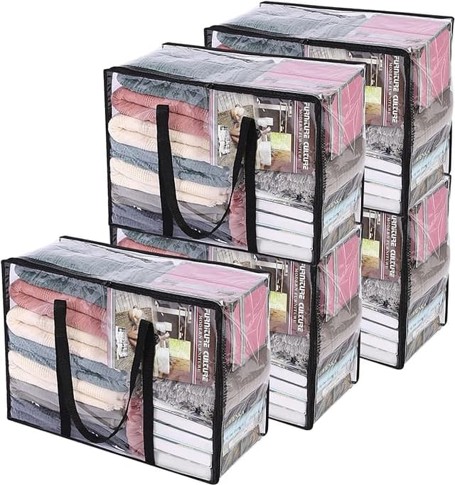 Imagen de Vieshful 5 Piezas Bolsas Translucidas para Ropa y Mudanza en OfertitasTOP