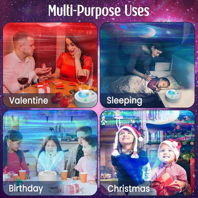 Thumbnail 5 de Northern Lights Aurora Sensory Star Projector with Bluetooth