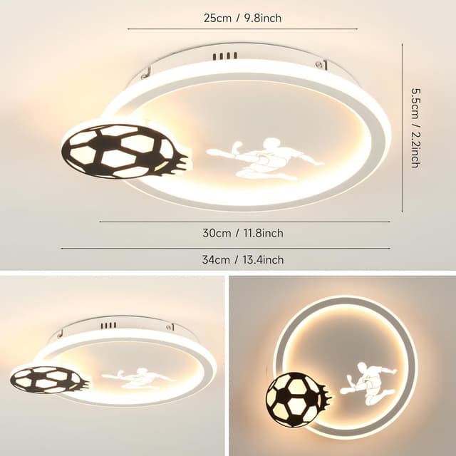 Detalle de EASY EAGLE Lampadario per cameretta bambina EASY EAGLE, plafoniera LED da soffitto dimmerabile 34 cm
