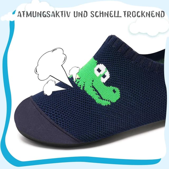 Detalle de Kyopp Hausschuhe für Kinder (Jungen & Mädchen) – atmungsaktive, rutschfeste Slipper bis Gr. 35