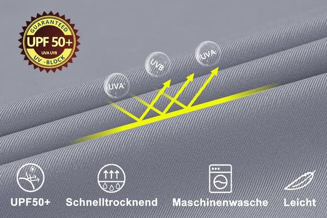 Detalle 2 de Huayuzh Herren UV-Rashguard-Shirt – Schnelltrocknendes Schwimm- und Surftop mit 4-Wege-Stretch