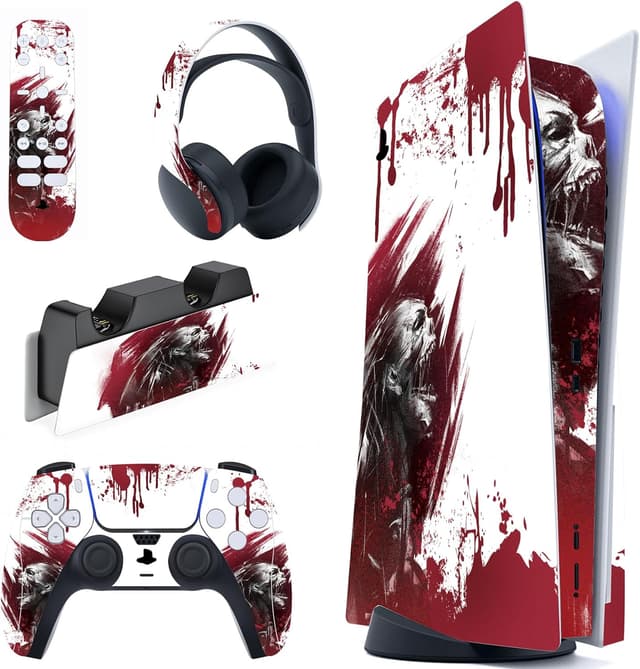 Detalle de playvital Blood Zombie skin for PS5 console