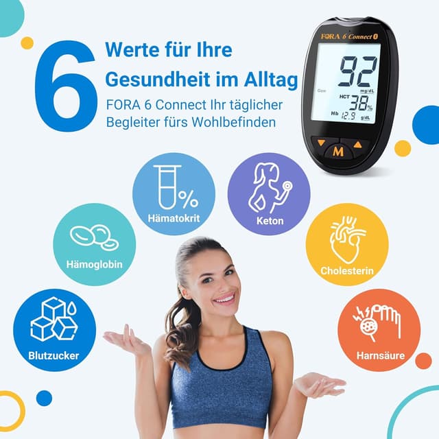 Thumbnail 1 de FORA 6 Connect Messgerät für Glukose