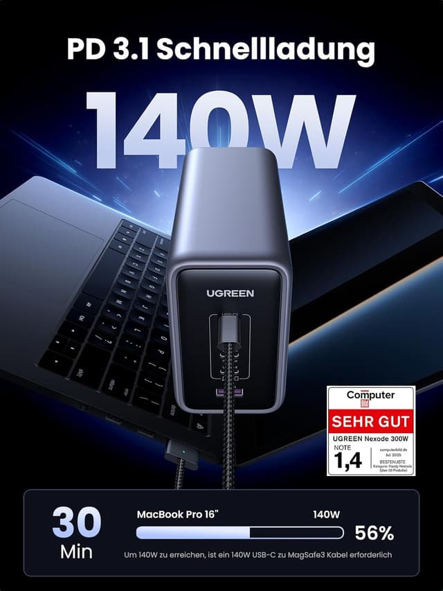 Thumbnail 2 de UGREEN Nexode 300W Charger GaN Netzteil