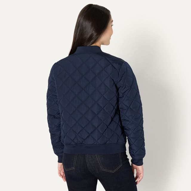 Detalle de Amazon Essentials Femme Blouson bomber matelassé à losanges – Coupe classique