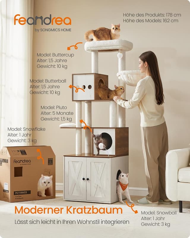 Thumbnail 2 de Feandrea Kratzbaum PCT116K03 Katzenkratzbaum 178 cm