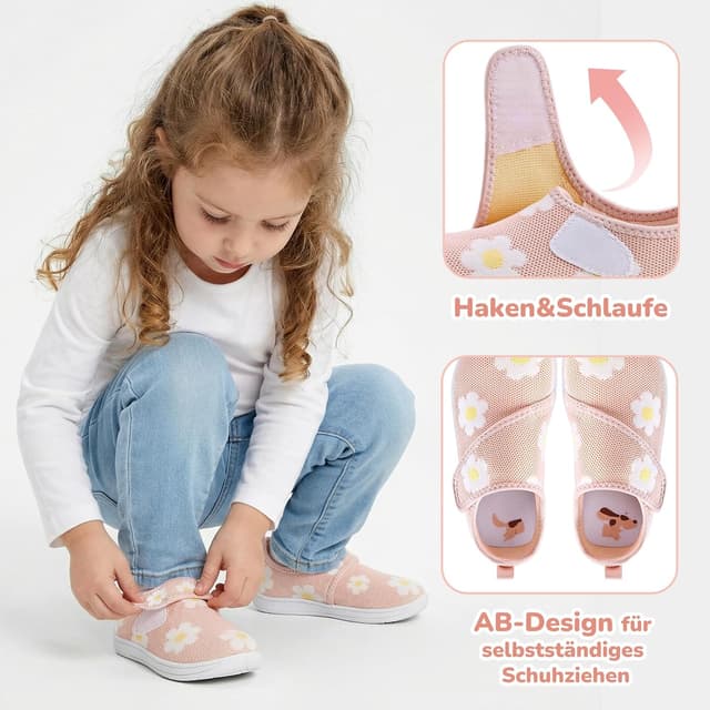 Detalle 2 de IceUnicorn Baby Barfußschuhe als Lauflernschuhe – breite Zehenführung, rutschfeste Sohle