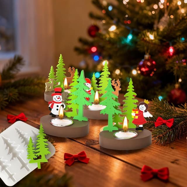 Thumbnail 5 de OneNine Silikonformen Gießformen 3er Set Kerzenhalter