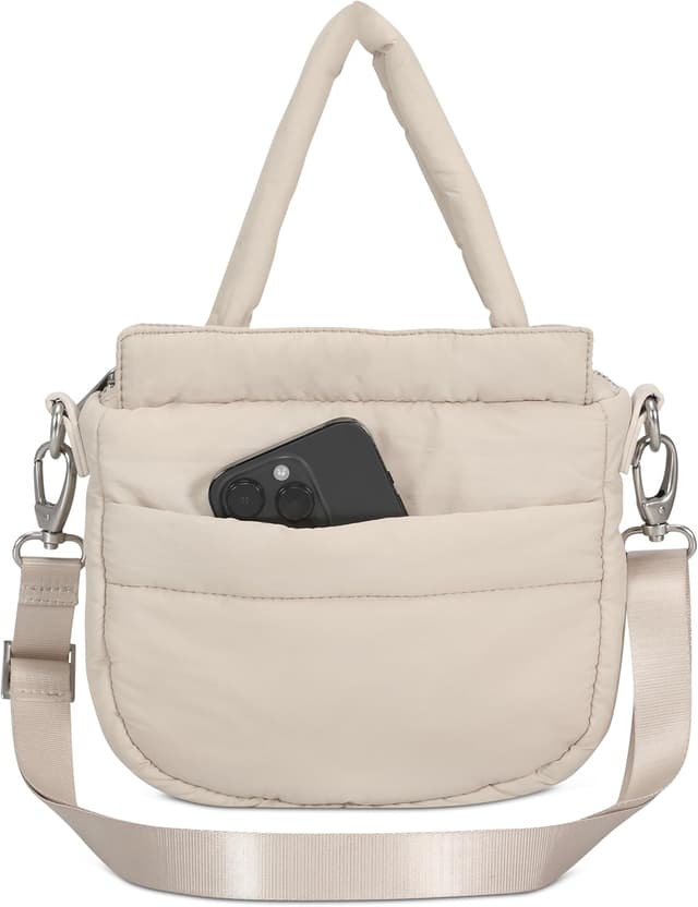 Detalle de Expatrié Poppy Small borsa a tracolla da donna in nylon riciclato con zip