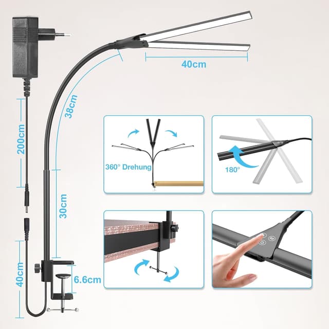 Thumbnail 6 de Hensam LED Schreibtischlampe 1800 LM