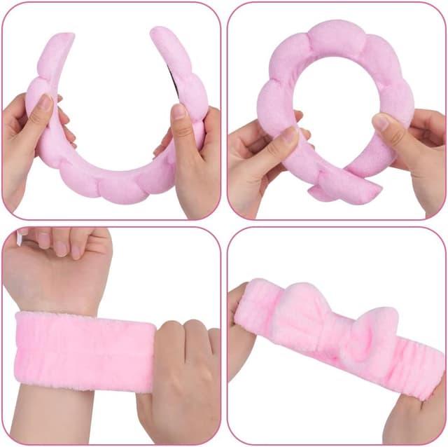 Thumbnail 2 de Fascia capelli 5 pezzi Rosa 🎀