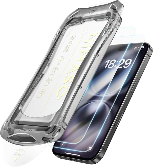 Thumbnail 6 de NIMASO lot de 2 films protecteurs d’écran pour iPhone 17 (6,3”) en verre trempé 9H