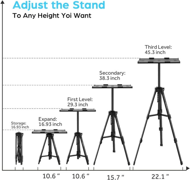 Thumbnail 4 de Vamvo Supporti Per Proiettori treppiede 42–115 cm