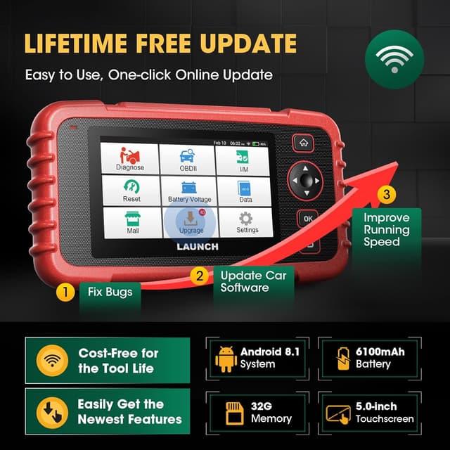 Detalle 2 de LAUNCH CRP129X V2.0 : valise diagnostic auto multimarque pour codes, ABS/SRS, moteur et transmission