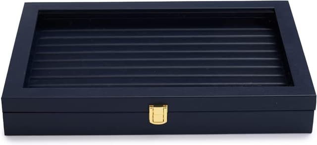 Thumbnail 3 de Papten Bandeja apilable para joyas con tapa de piel azul💍