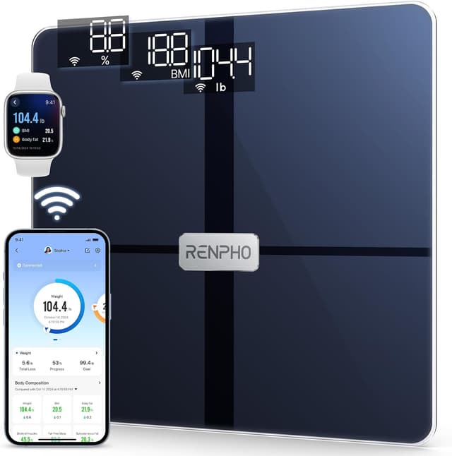 Detalle de RENPHO Wi‑Fi Body Composition Scale with Baby Mode 📏
