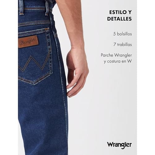Detalle 2 de Wrangler Texas Pantalones Hombre, Darkstone Blue 🌟 30W/30L