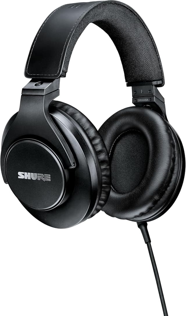 Detalle de Shure SRH440A Over-Ear Wired Studio Headphones for Monitoring & Recording (Black)