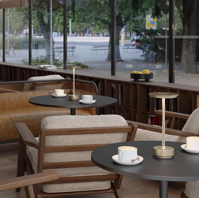 Detalle 2 de TBBGA 2-Pack Rechargeable Cordless Table Lamps with Stepless Dimming (Champagne Gold)