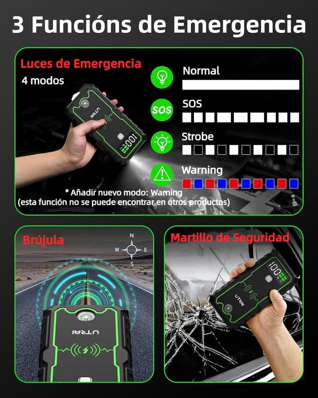 Thumbnail 2 de UTRAI 6000A 27000mAh Arrancador de baterías