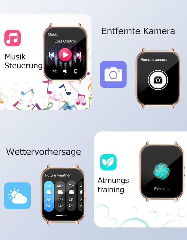 Thumbnail 6 de RUIMEN Smartwatch mit Telefonfunktion