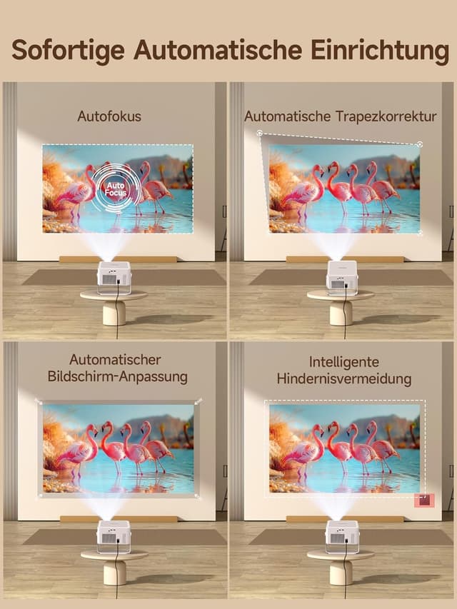 Detalle de Magcubic Mini Beamer Projector HY450Max: Android 14, 800 ANSI Lumen, native 1080P, WiFi 6 & Bluetooth 5.4